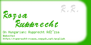 rozsa rupprecht business card